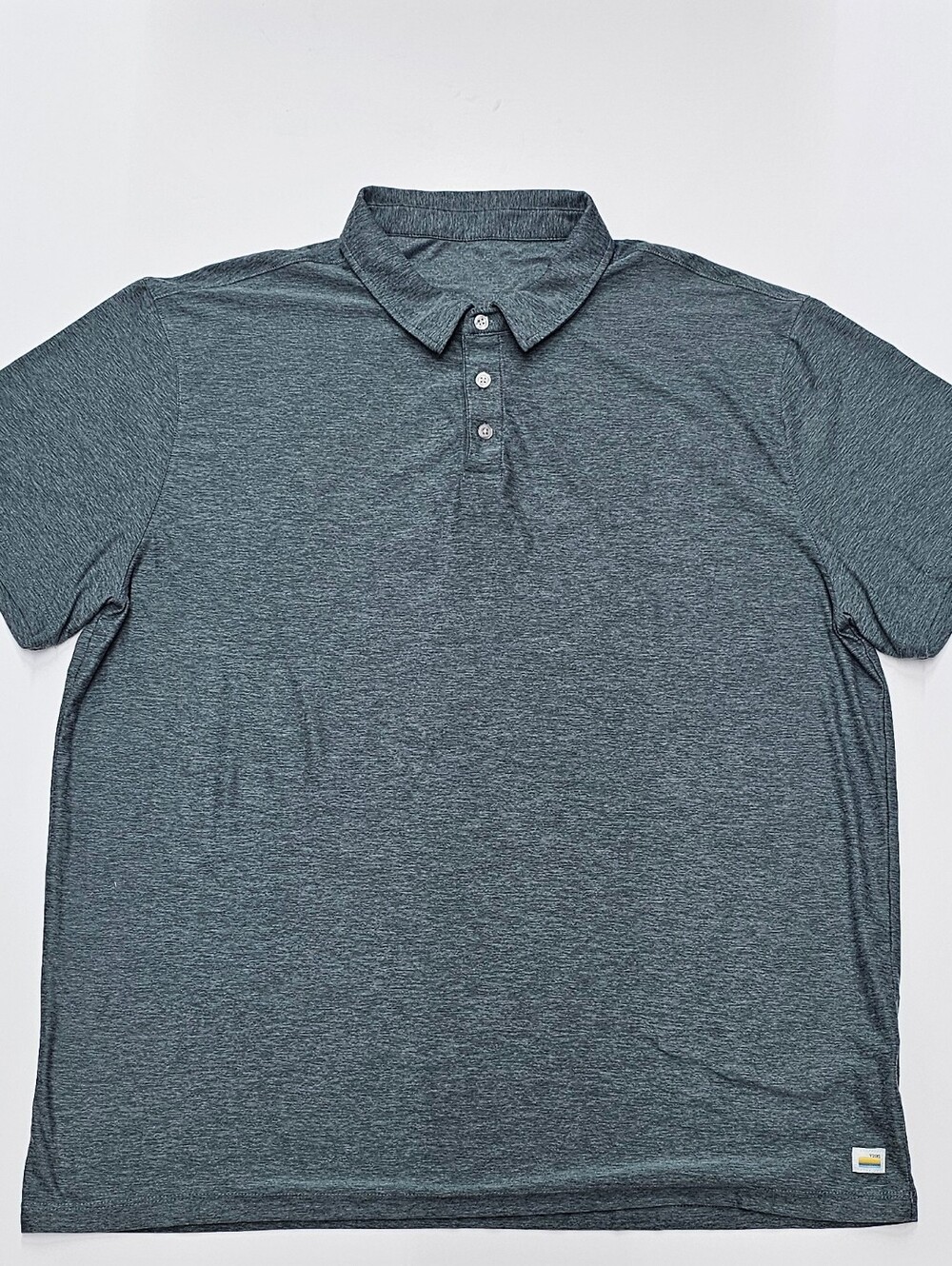 Vuori Men's Heather Charcoal Performance Polo - Slate Size XXL